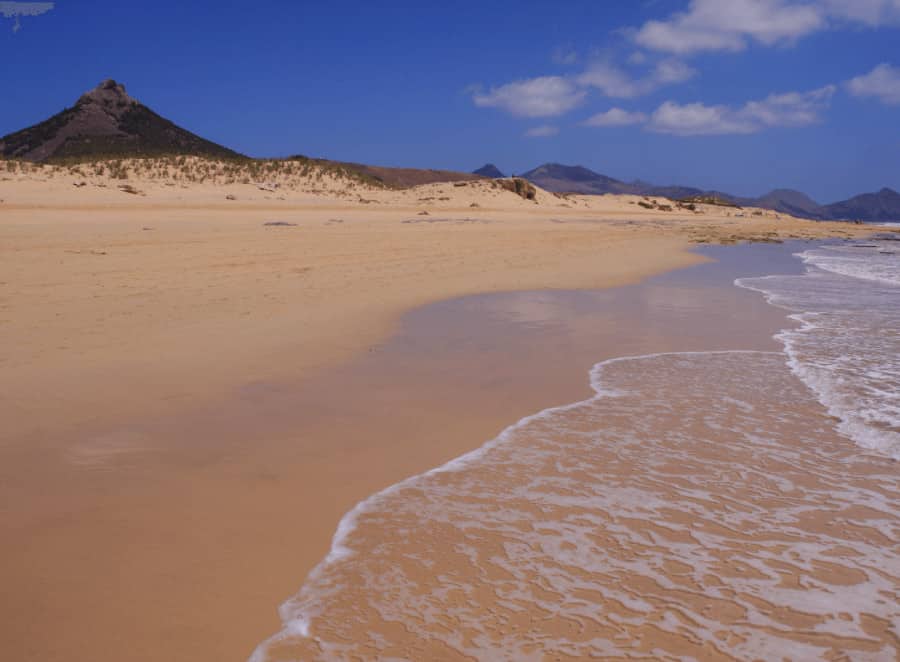 Porto Santo Beach is a must-visit destination just a short ferry ride away from Madeira