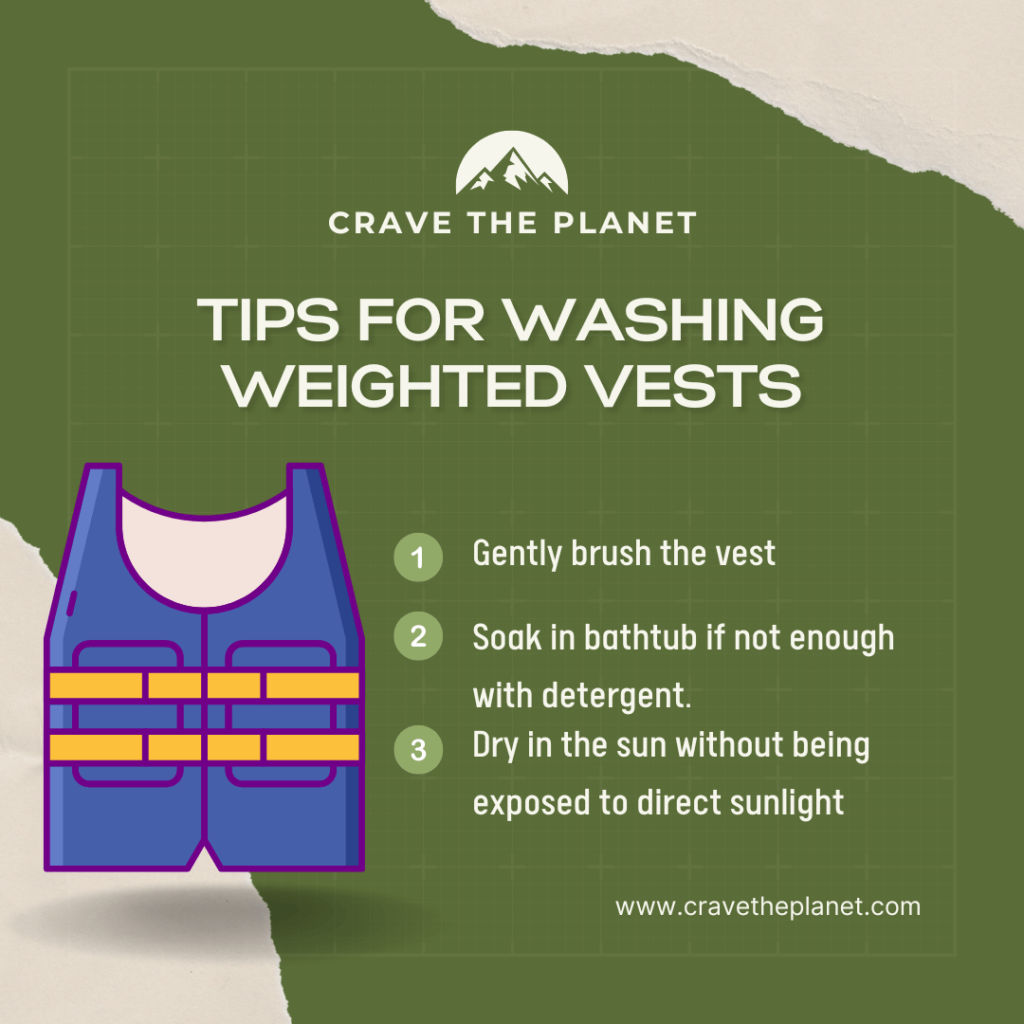 washing a weighted vest tips