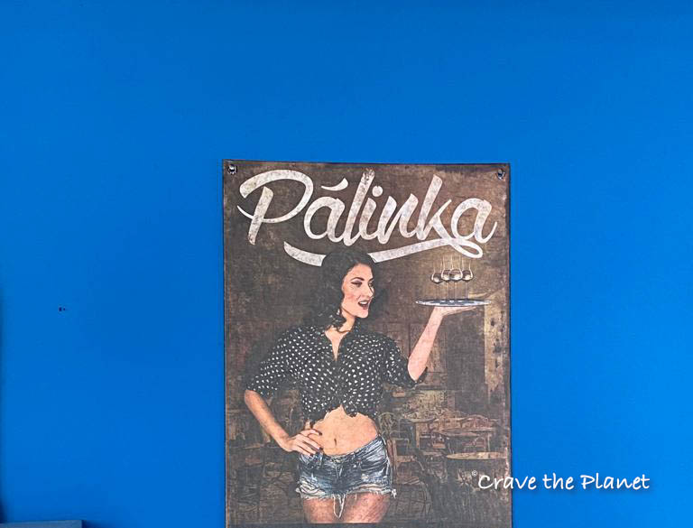 blue palinca romania poster with cute girl 