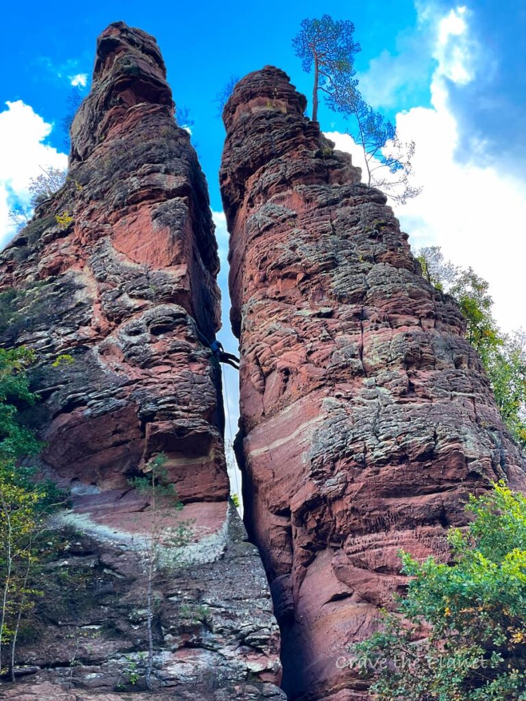 rock climbers near dahn germany