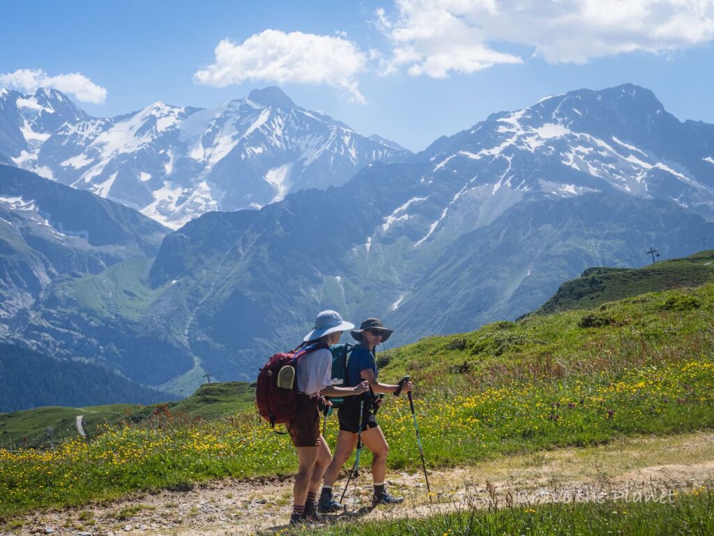Tour du Mont Blanc Accommodation and TMB Refuges  women hiking