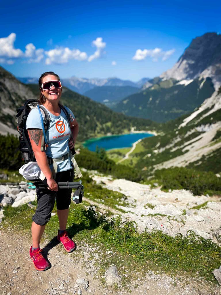 woman hiking in oakley sutro sunglasses