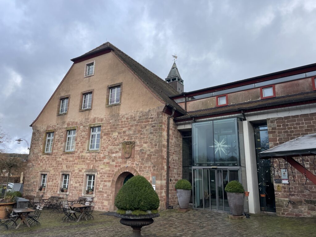 high end restaurant in middle of tiny village of hornbach germany