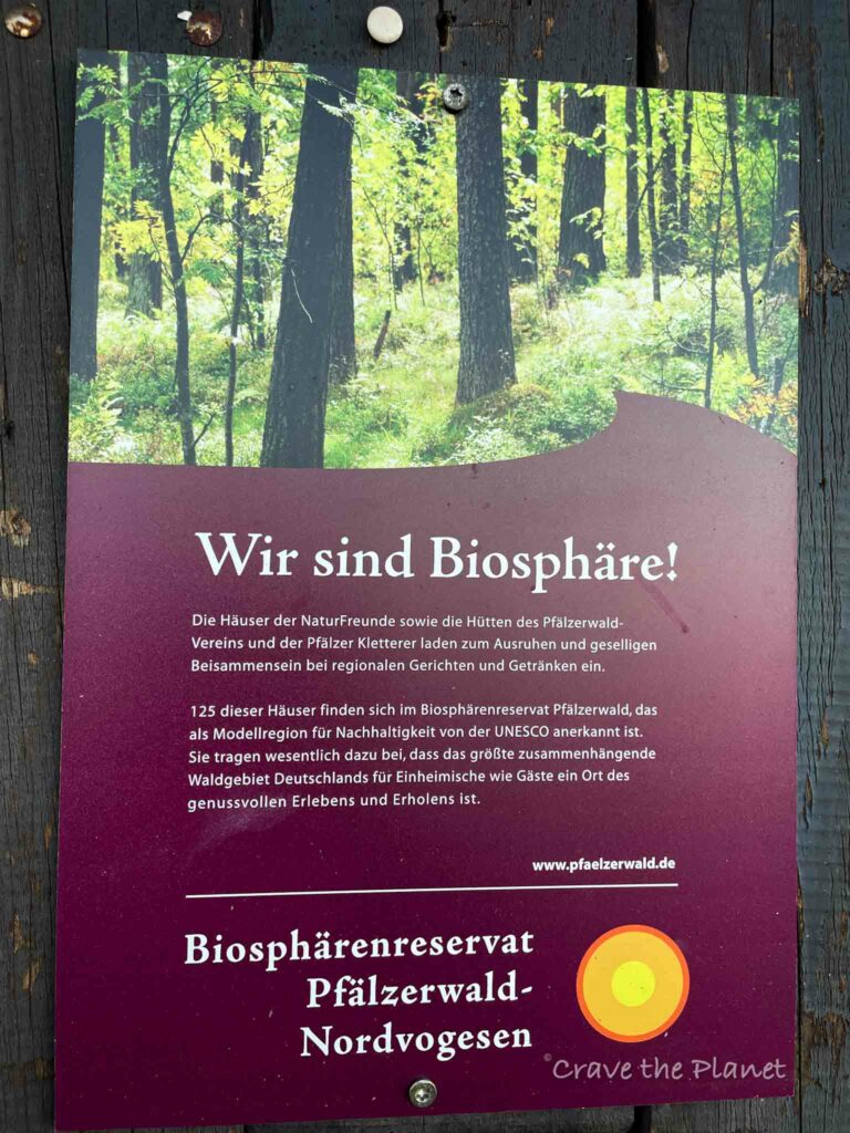 biosphere sign in pfalzerwald