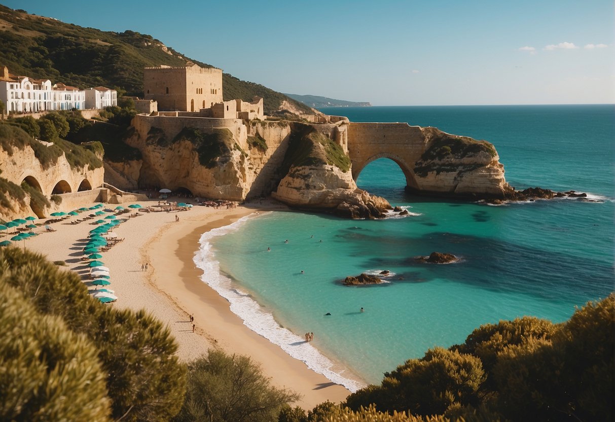 Golden sands meet turquoise waters, framed by ancient ruins and charming coastal towns, offering a perfect blend of relaxation and cultural exploration